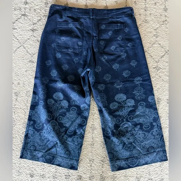 Maeve Dark Blue Colette Shu Cropped Wide Leg Jeans - Picture 6 of 9